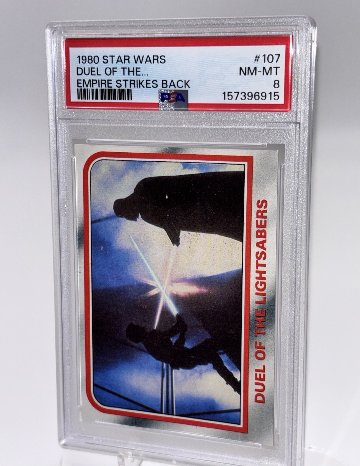 1980 Empire Strikes Back DUEL OF THE LIGHTSABERS Card #107 NM PSA 8