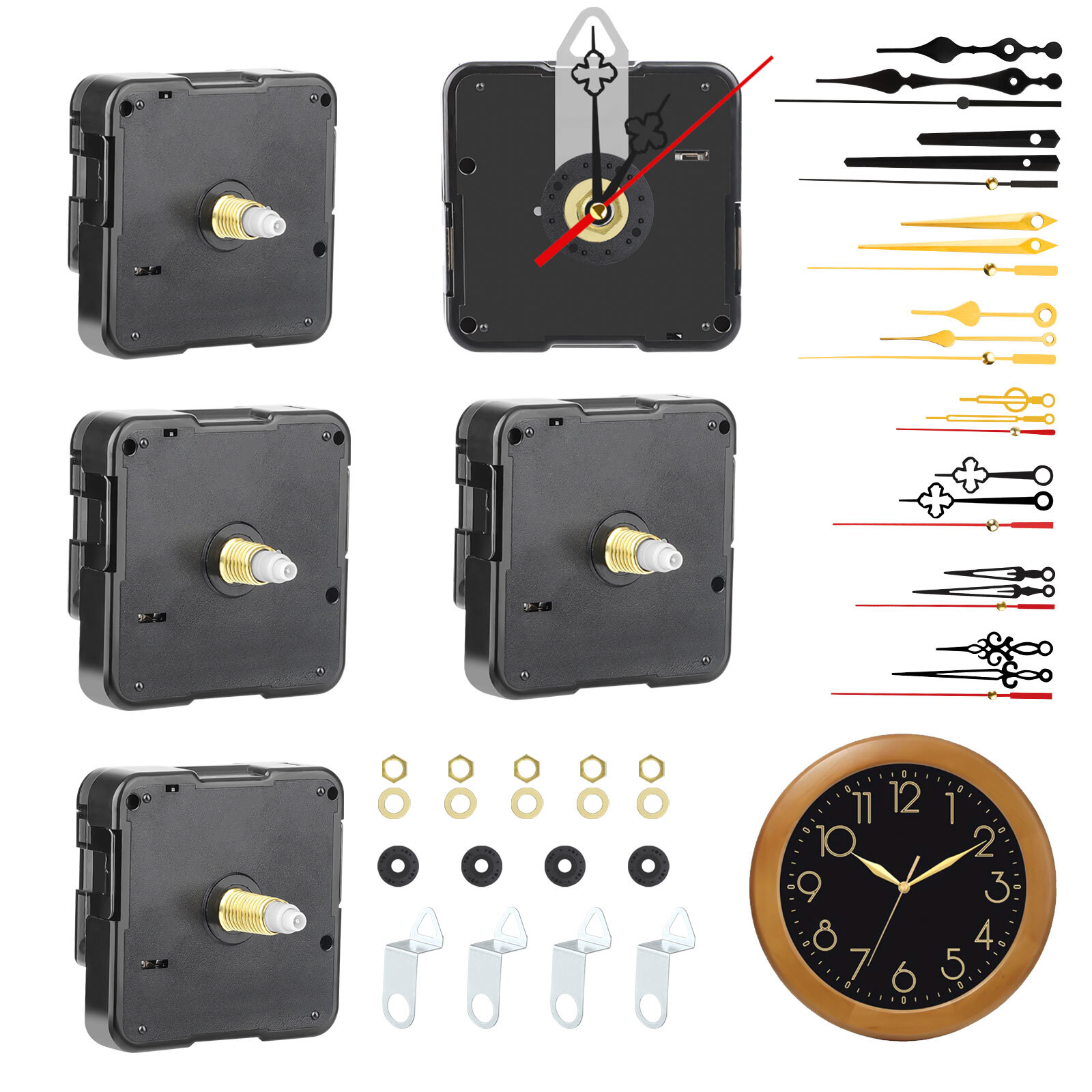 DIY Large Silent Quartz Wall Clock Movement & Hands Mechanism Repair Parts Tool