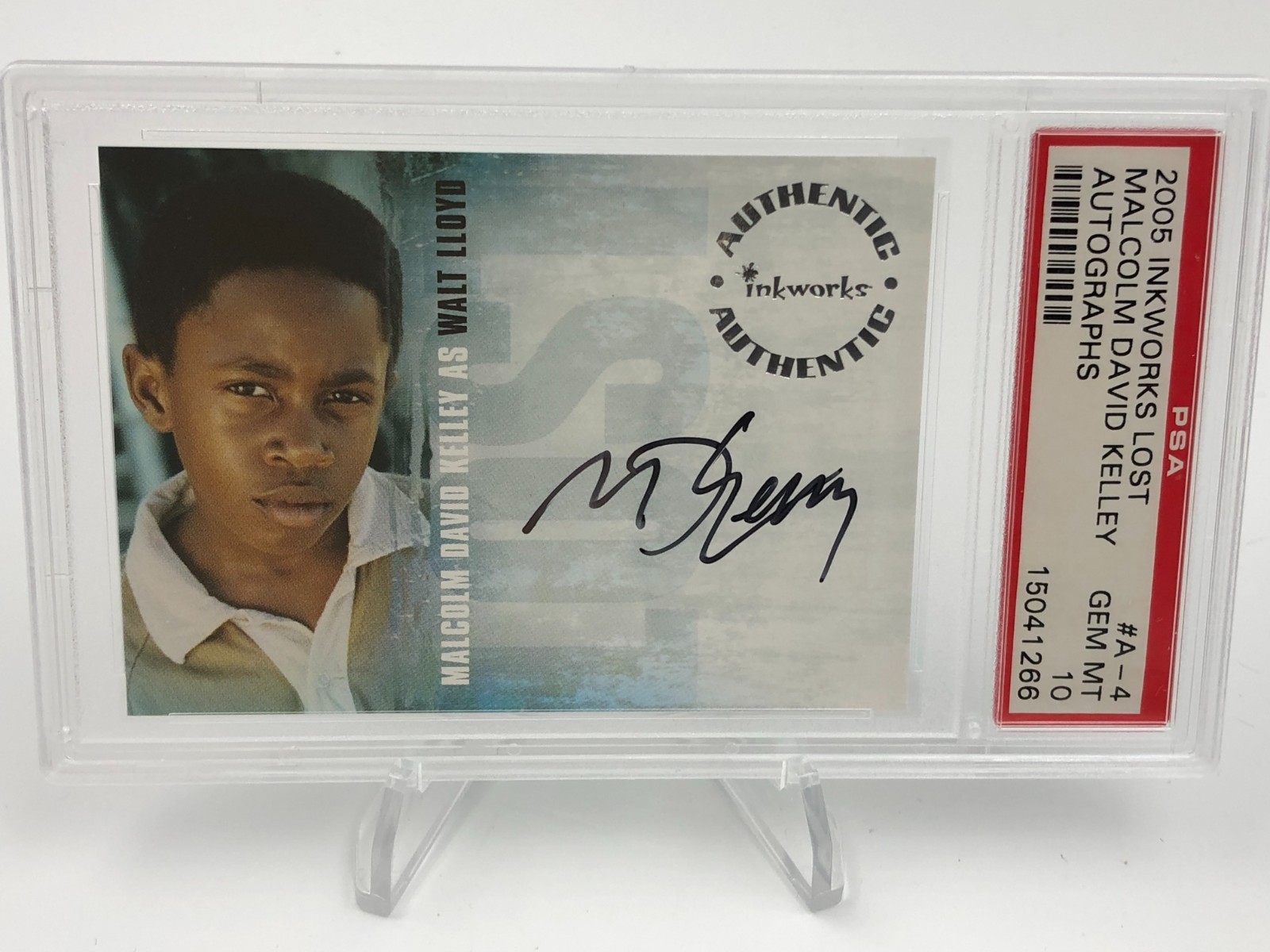 MALCOLM DAVID KELLEY AUTO Card TV Show LOST as WALT LLOYD Signed PSA GEM MINT 10