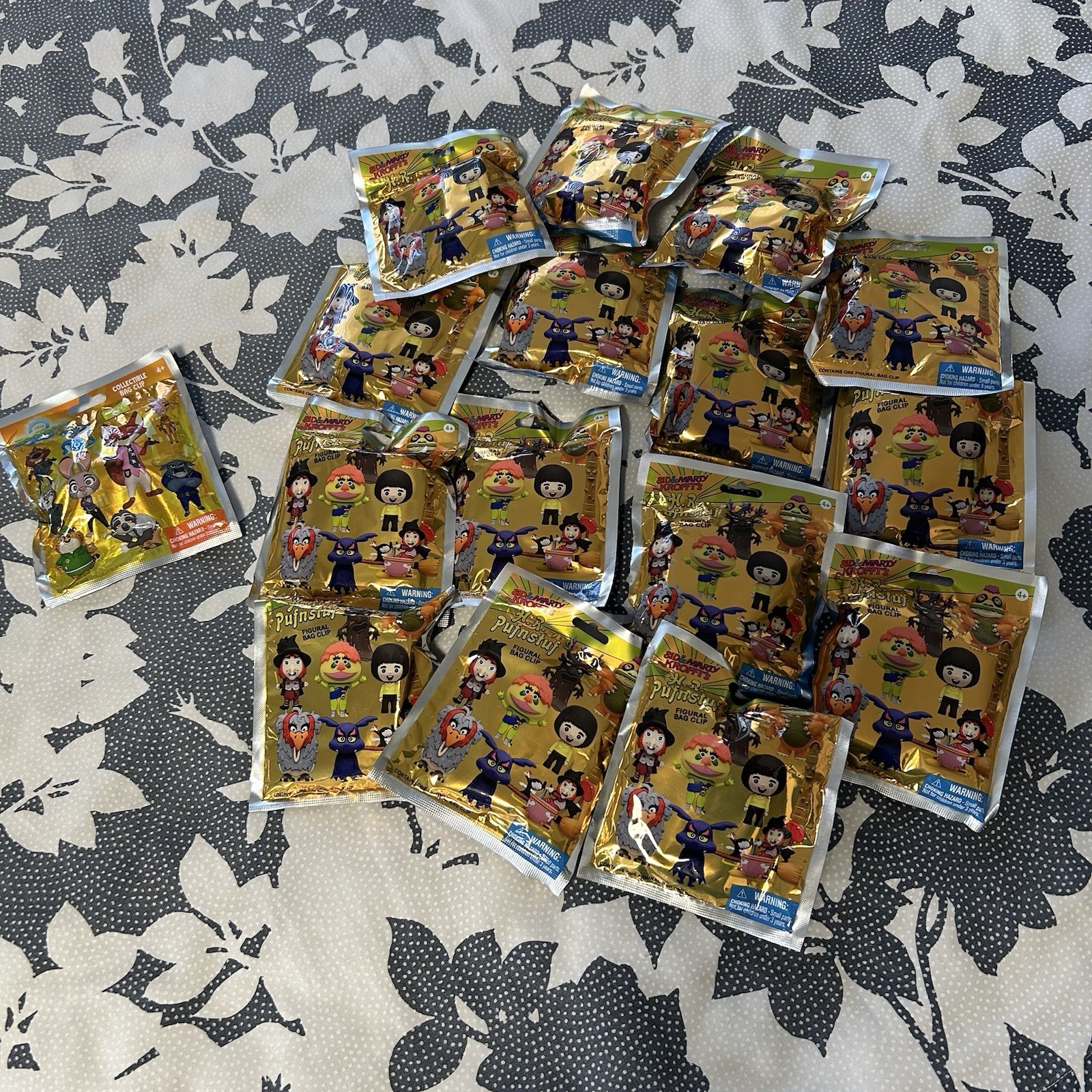 Lot of 15 Monogram HR Pufnstuf 3D Figural Bag Clips Blind Bags New + Bonus