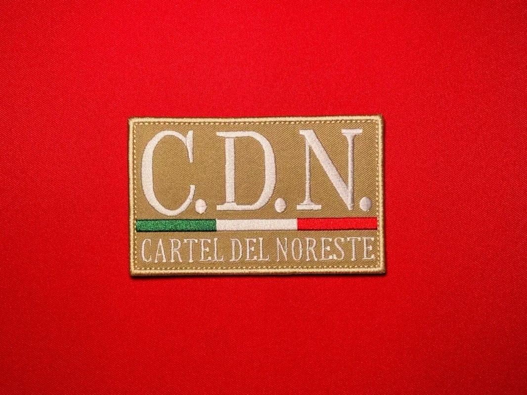 C.D.N. (Cartel del Noreste) Patch — Mexican Tricolor Bar — 5×3 Inch Patch