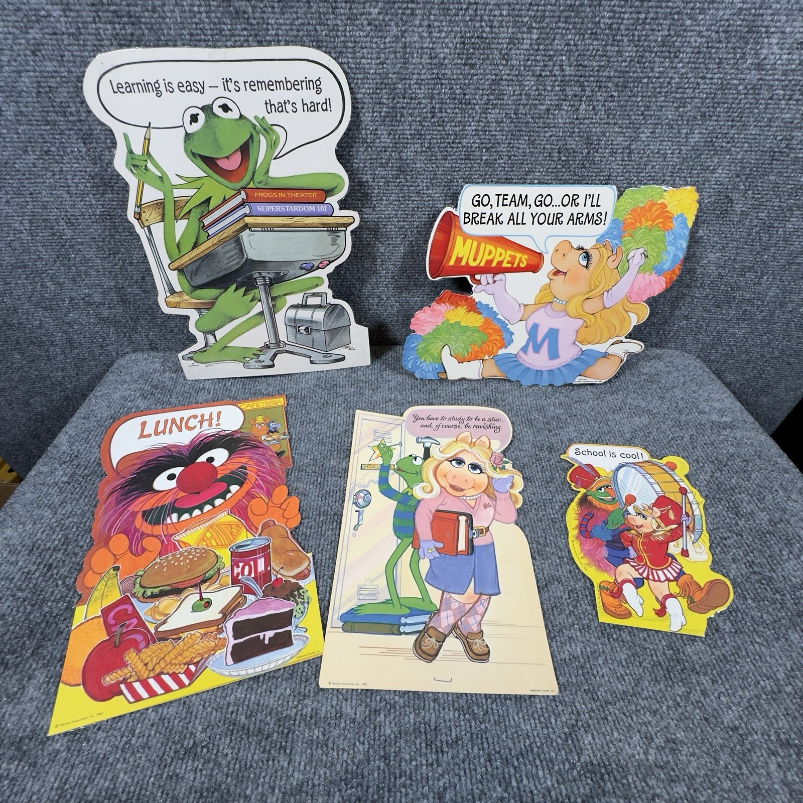 Vintage Hallmark 1980s The Muppets 5 Die Cuts Decorations Wall Art Decor Rare