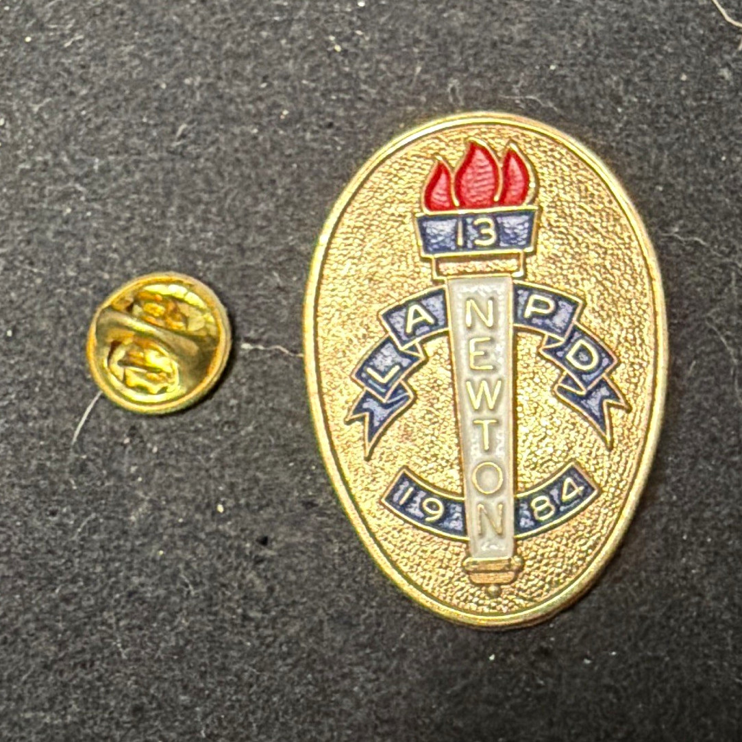 Vintage Newton LAPD 1984 Olympics Los Angeles Police Department Pin
