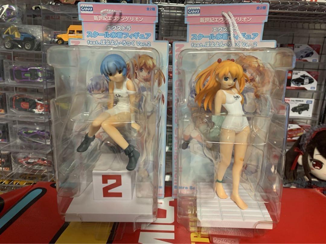 SEGA Evangelion EX School Swimsuit Figure feat. Poyoyon Rock Rei  & Asuka Figure