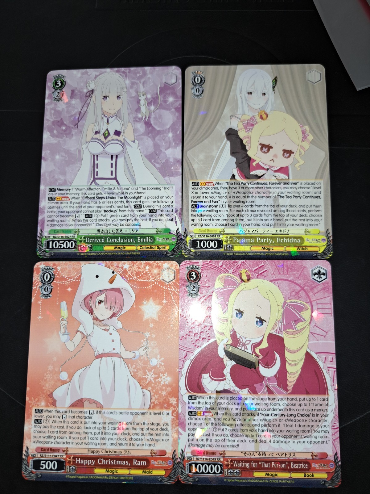 Weiss Schwarz Re:Zero Vol 3 English Double Rare Bundle NM
