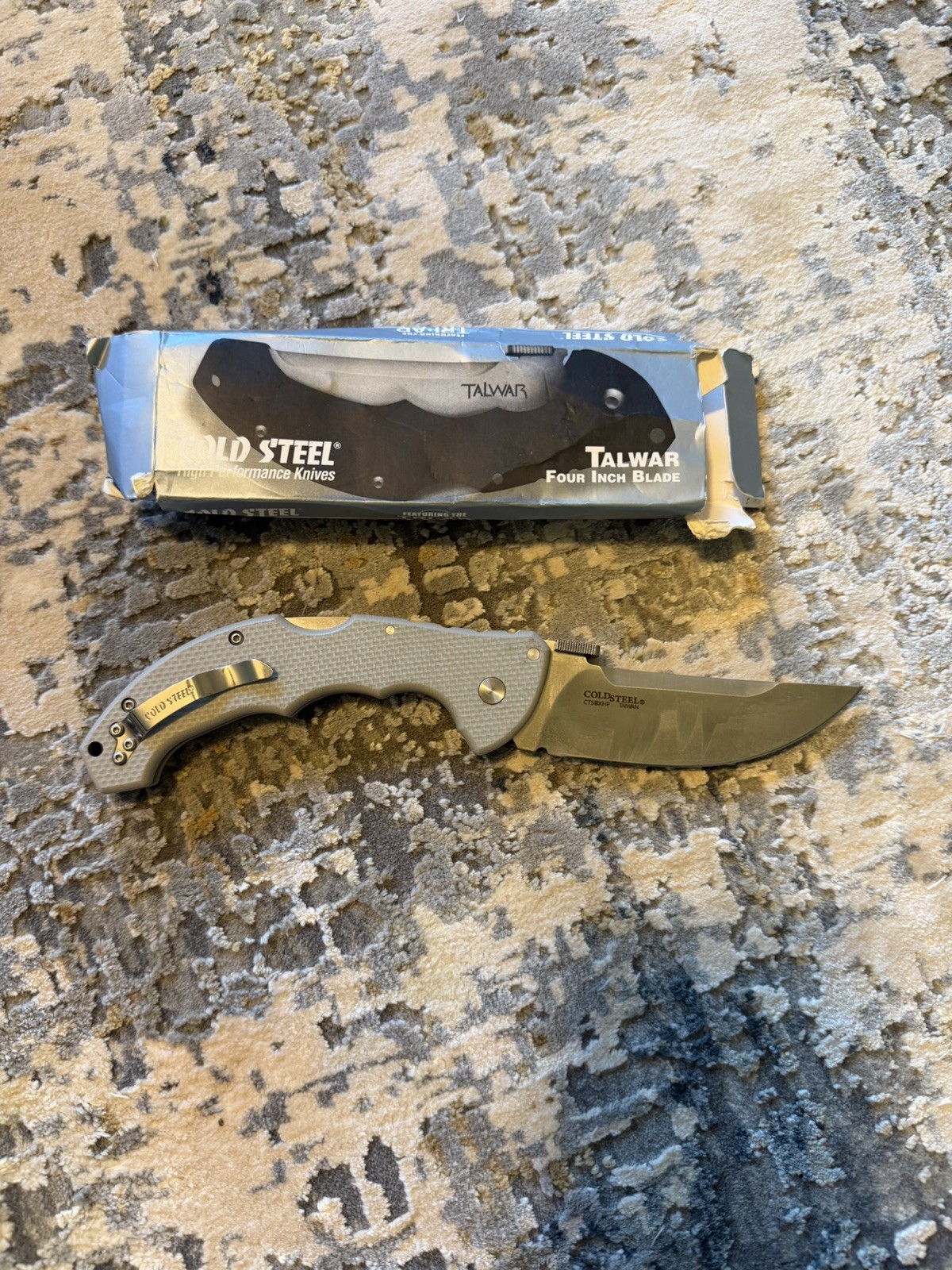 Cold Steel Talwar 4in Tri-Ad S35VN G10 Od Grey Plain Blade