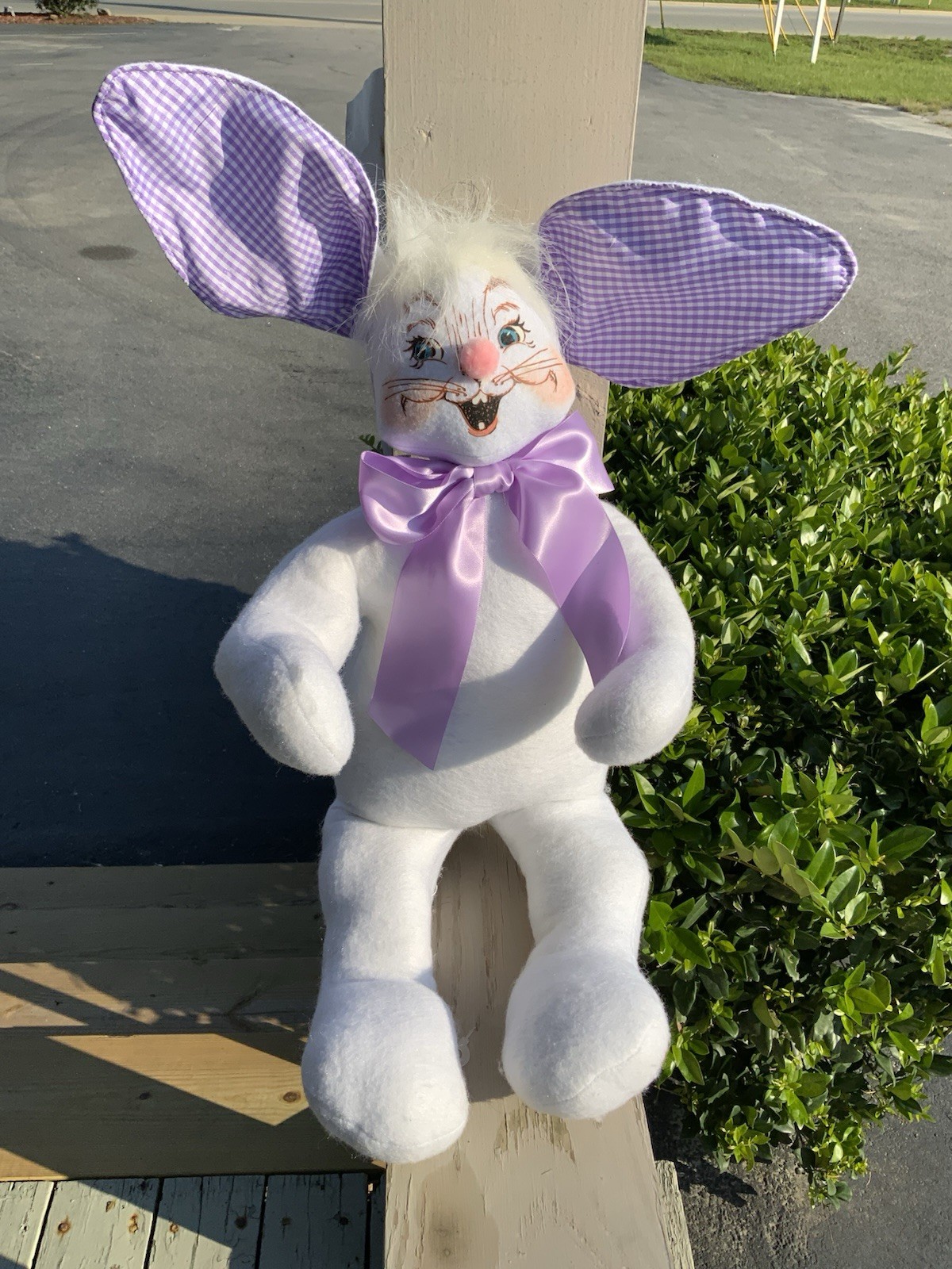 2013- 22” Annalee Collection Lavender Easter Egg Hunt Posable Rabbit