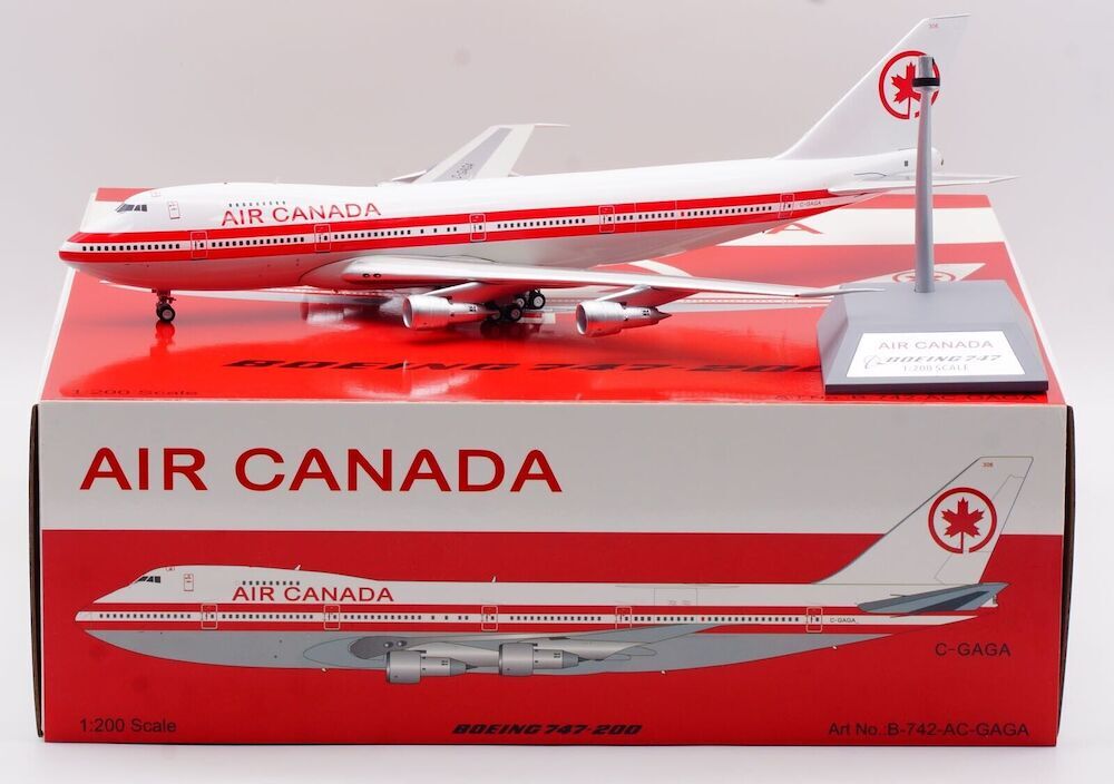Inflight B-742-AC-GAGA Air Canada Boeing 747-200 C-GAGA Diecast 1/200 Jet Model