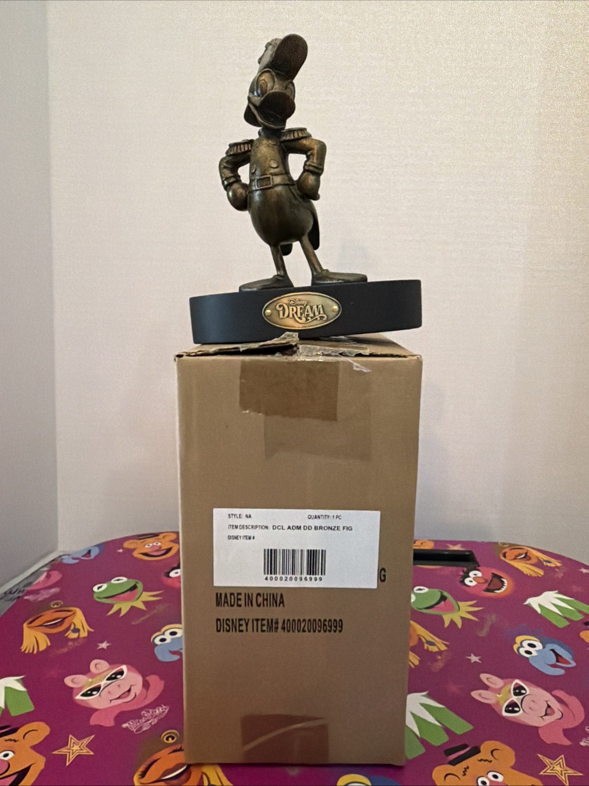 DISNEY Cruise Line The Dream Admiral Donald Duck Bronze Color Figurine