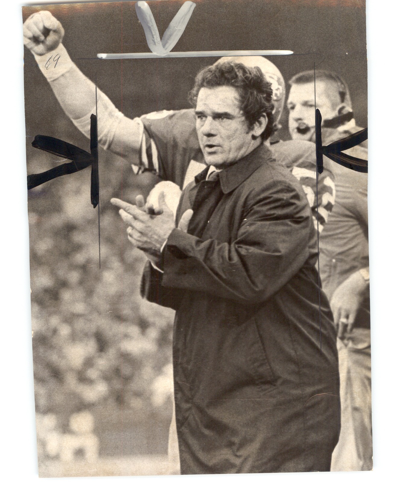 San Francisco 49ers Head Coach Dick Nolan Sideline Football 1971 Press Photo