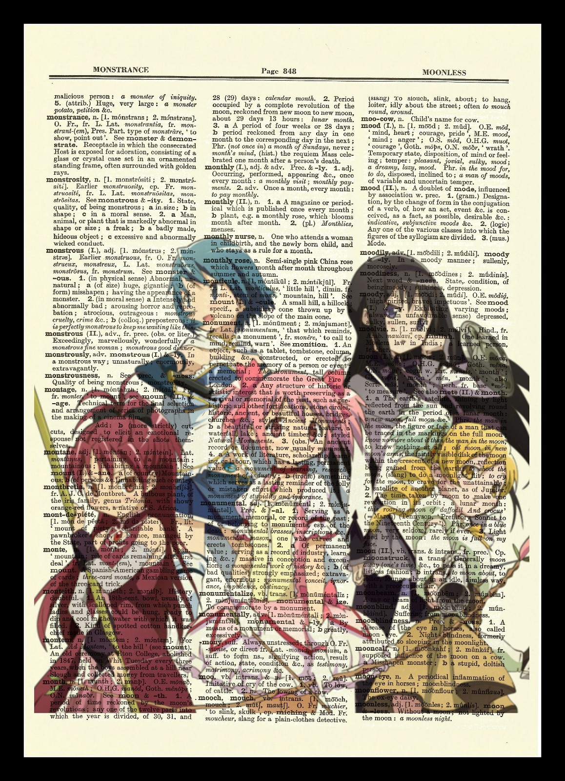 Puella Magi Madoka Magica Anime Dictionary Art Print Poster Picture Kanami Akemi
