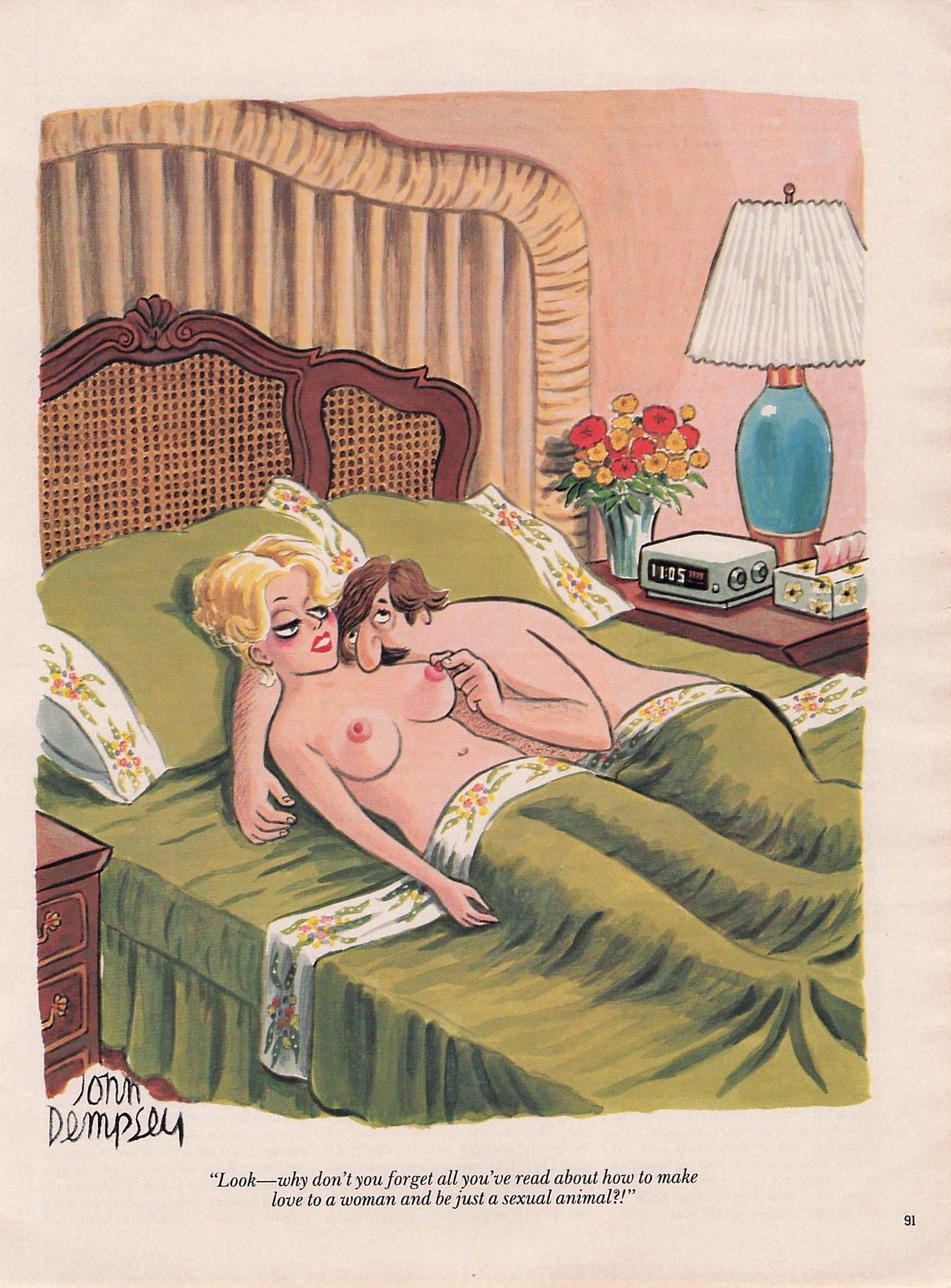 Vintage Playboy Cartoon Art funny humor sexy woman sexual animal John Dempsey