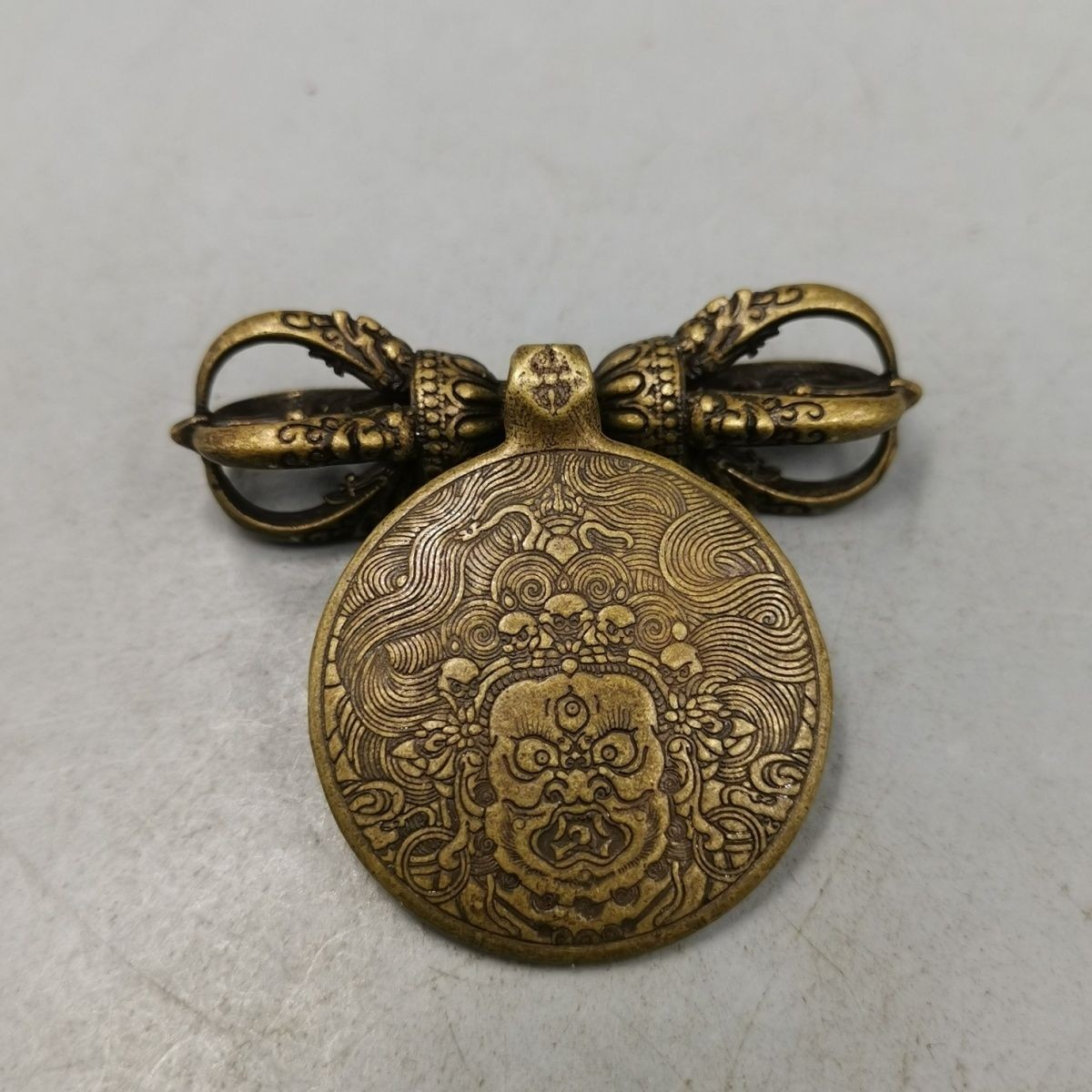 Brass Tibetan Nine Palace Vajra Set