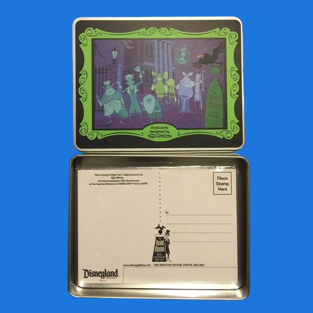 Disney SHAG Haunted Mansion RARE SIGNED 40th Anniversary set 14 postcards B-006