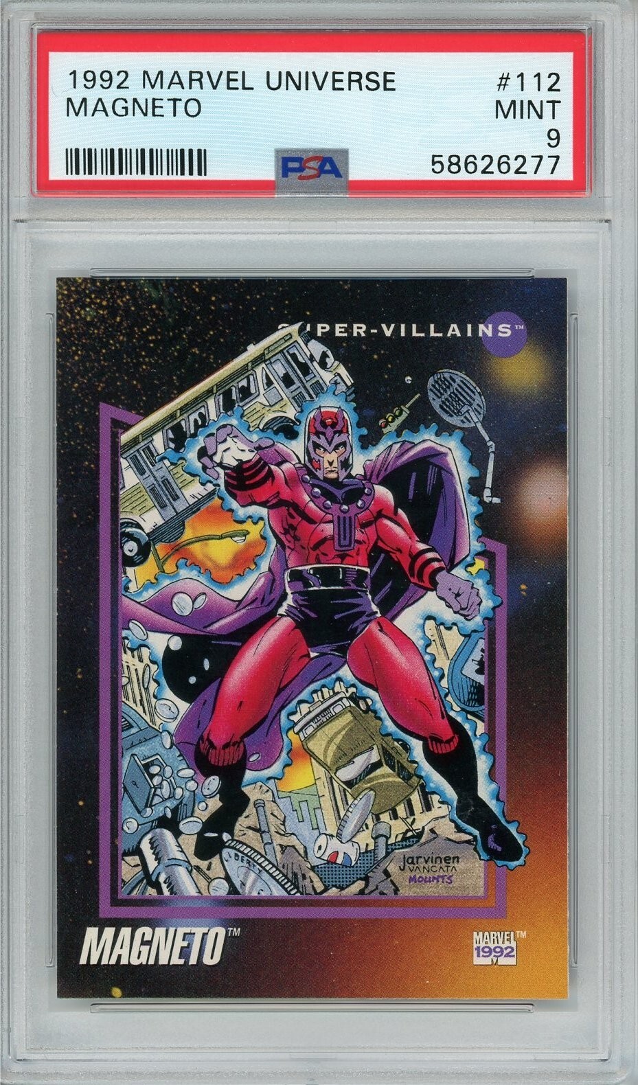 1992 Marvel Universe #112 Magneto PSA 9