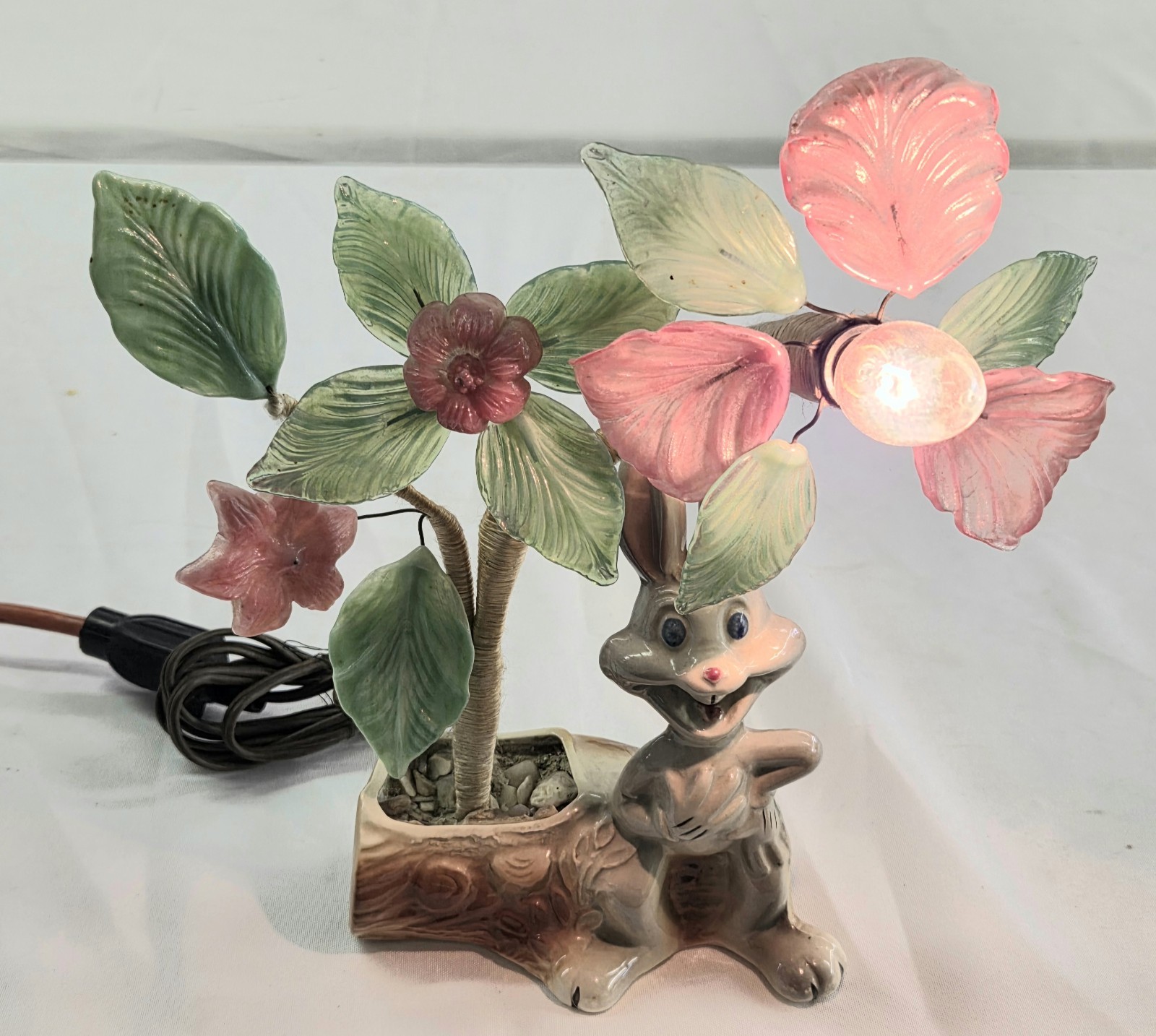 ULTRA RARE 1950's RICHARD SINGER & SONS 🐰BUGS BUNNY🐰 LAMP/LIGHT WARNER BROS. 