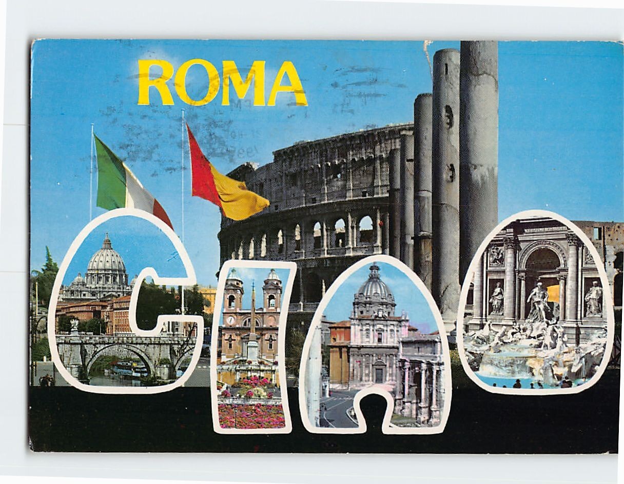 Postcard Ciao Rome Italy