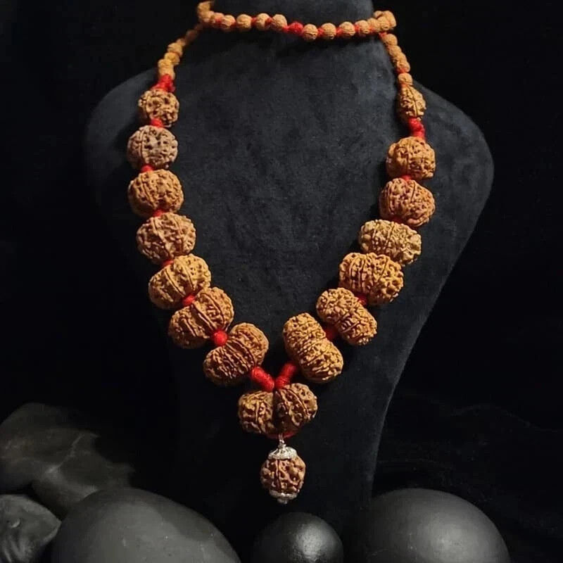 Real Sarva Siddha Mala Original Certified Nepali 1 se 14 Mukhi Rudraksha Mala Wi