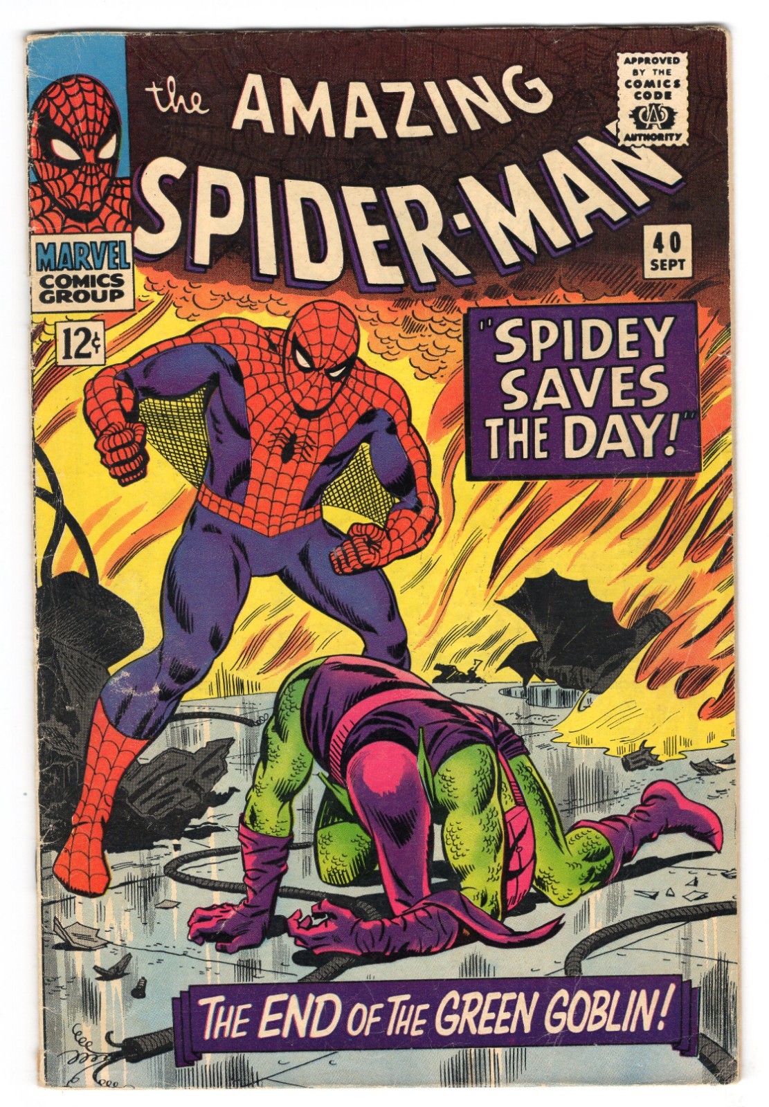 Amazing Spider-Man 40 1966 VG 4.0 Classic Romita Green Goblin Cover