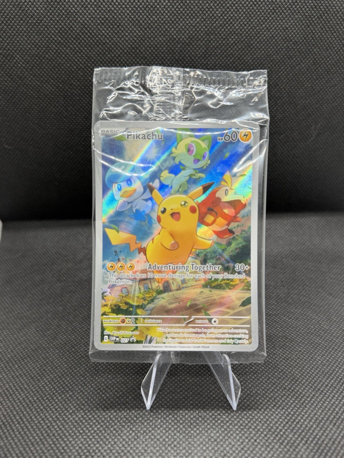 Pokemon Pikachu Black Star Promo Card 027 - Scarlet & Violet Series (Sealed)