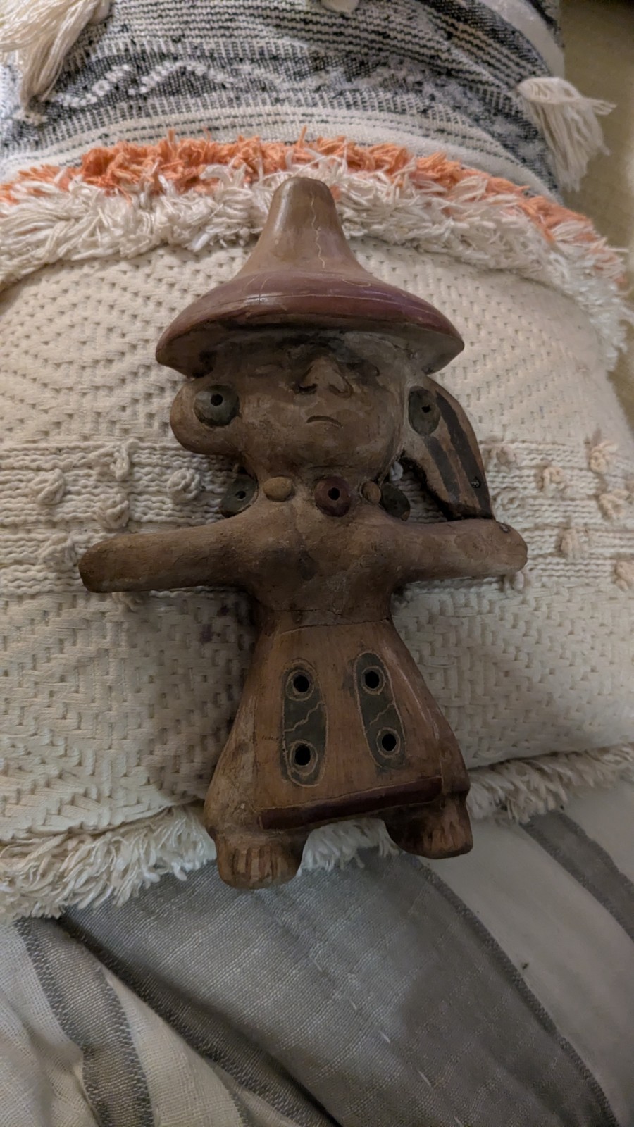 Precolombian Antique Mexico Aztec Mayan Clay Art Pottery 8\