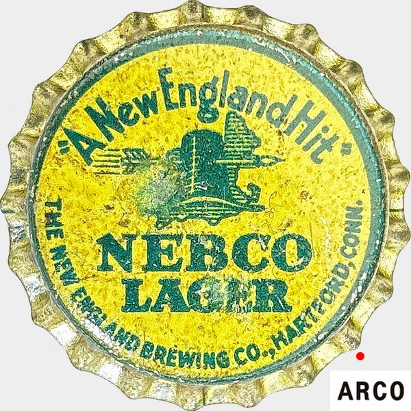 NEBCO New England Brewing Co. BEER cork lined beer bottle cap 1933-1945