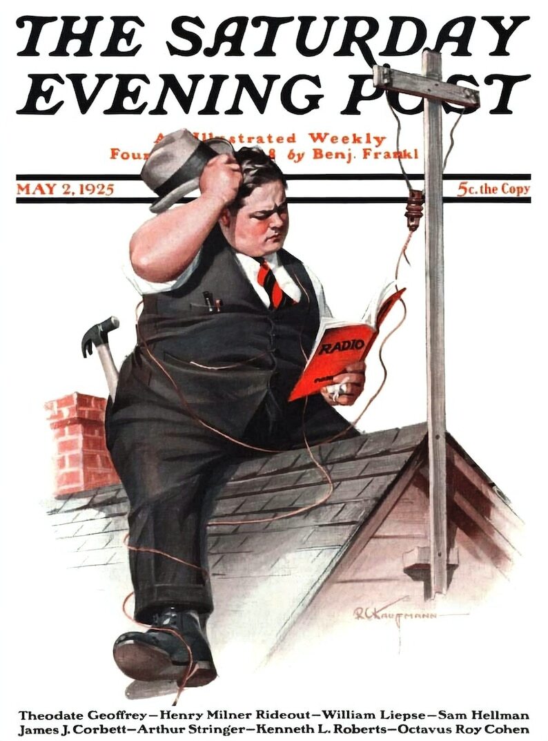 Vintage Saturday Evening Post May 2 ,1925 Cover Poster Print 17x12
