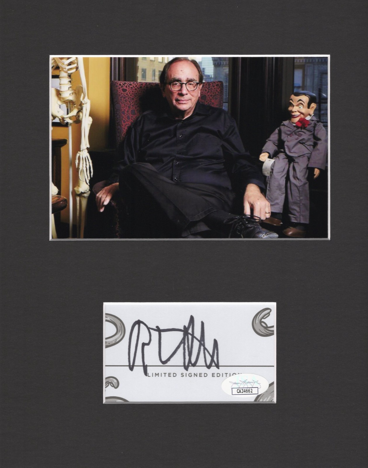 RL R. L. Stine Fear Street Goosebumps Author Signed Autograph Photo Display JSA