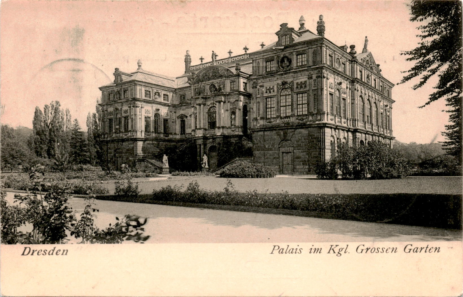 Dresden, Palais im Kgl. Grossen Garten, Kunstverlag Rudolf Braune Postcard