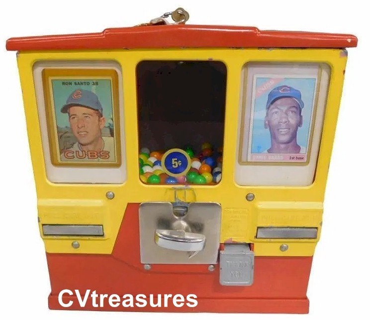 Vintage Premiere Oak Mfg Gum Sports Card Gumball Vending Machine 1956