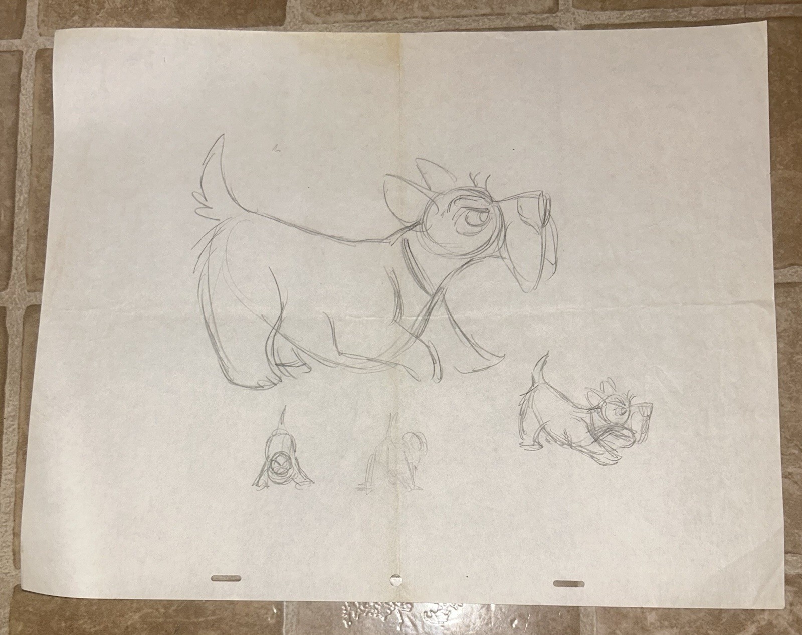 Disney Lady And The Tramp Jock The Dog Rough Animation Drawing Hal King