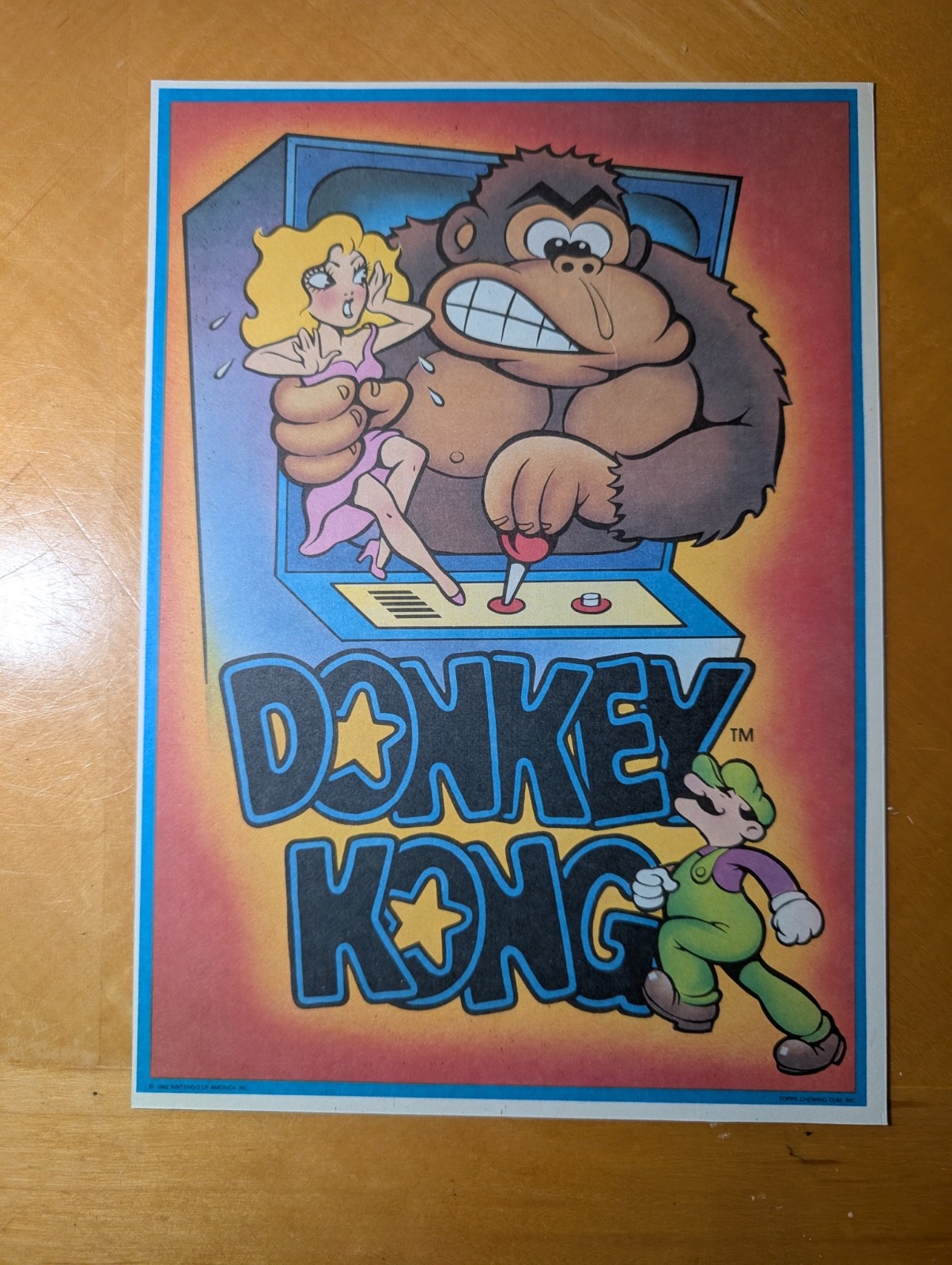 1982 TOPPS 9 CARD SHEET NINTENDO DONKEY KONG MARIO JUMP MAN AT WORK