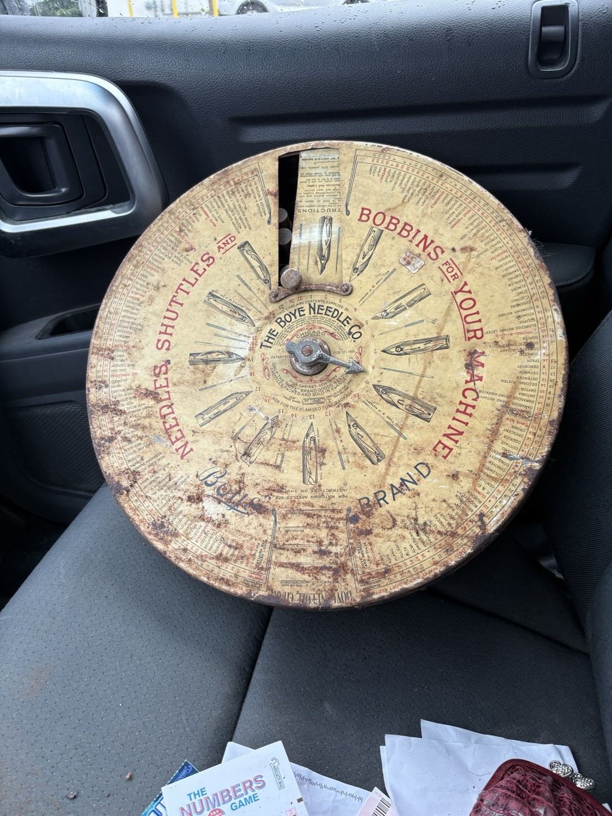 Antique C1908 The Boye Needle Co. Chicago Spinning 16 oz Wool Spool
