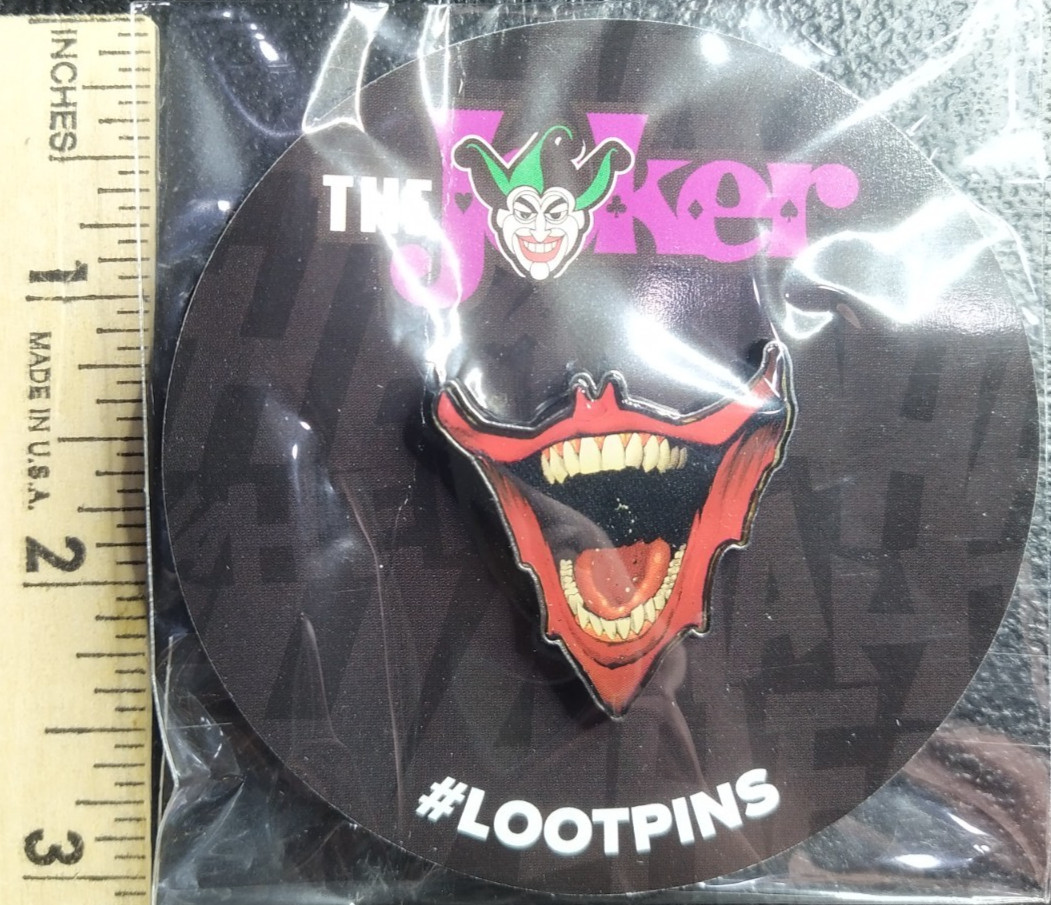 Loot Crate January 2022 Exclusive DC Comics The Joker Smile Laugh Enamel Pin