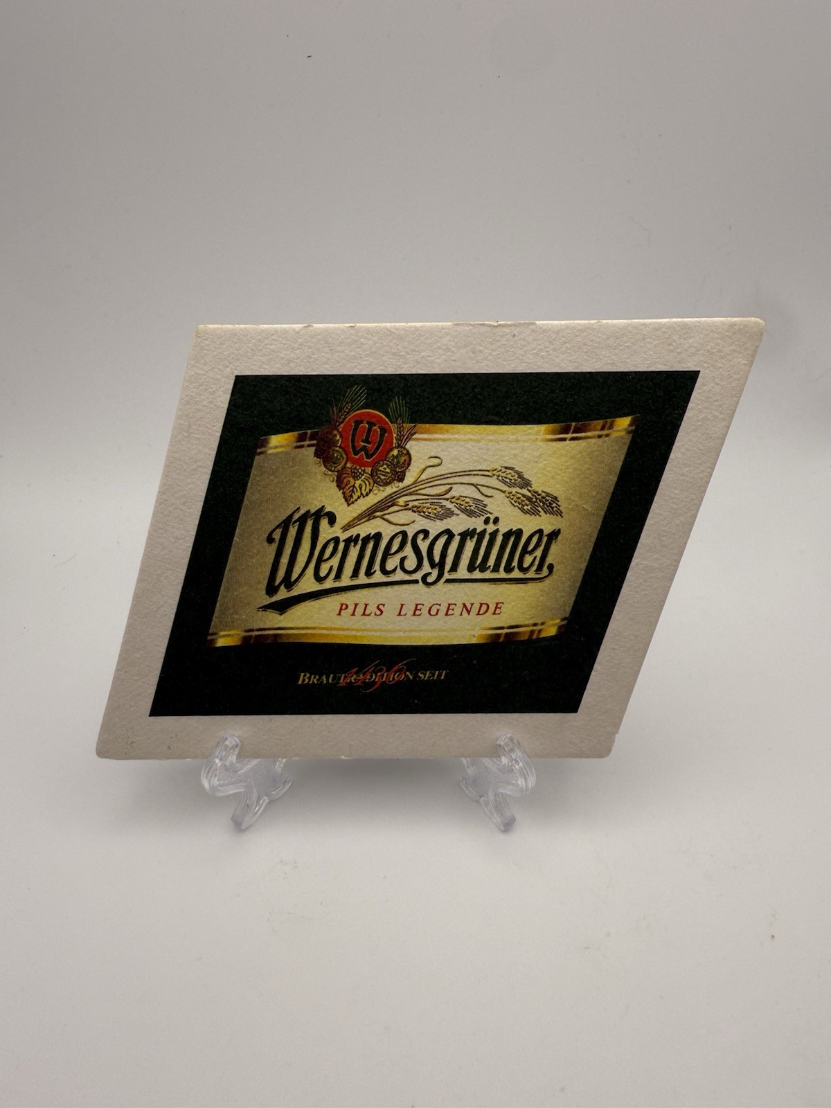 Wernesgrüner Pils Legende Lager Beer Coaster Ale 