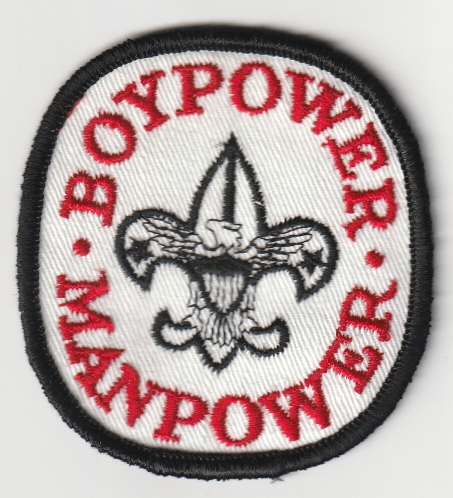VINTAGE BOY SCOUT PATCH - BOYPOWER - MANPOWER - 3\