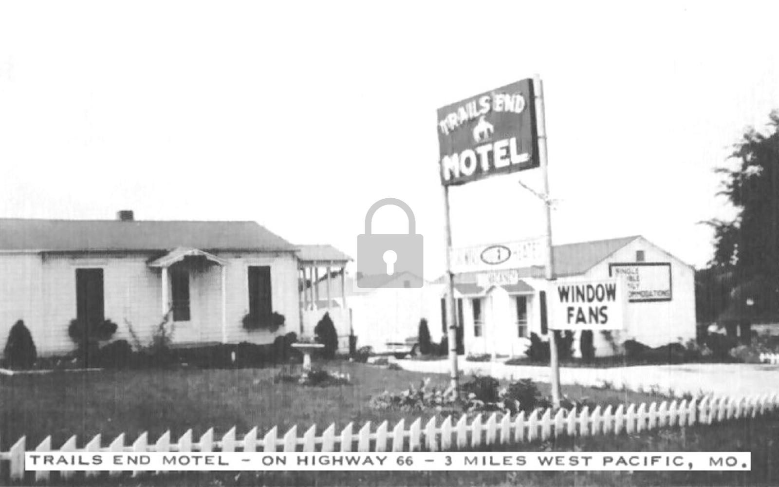 Trails End Motel Roadside Route 66 Pacific Missouri MO - Reprint
