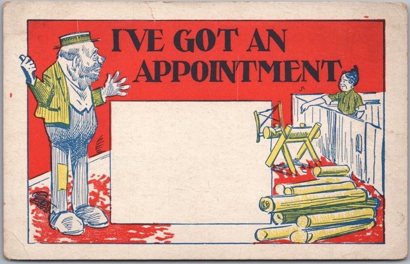 Vintage 1910s Comic Greetings Postcard 