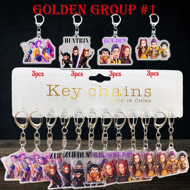 KPop Demon Hunters Keychains Wholesale Price (1 Dozen/12pcs Set)