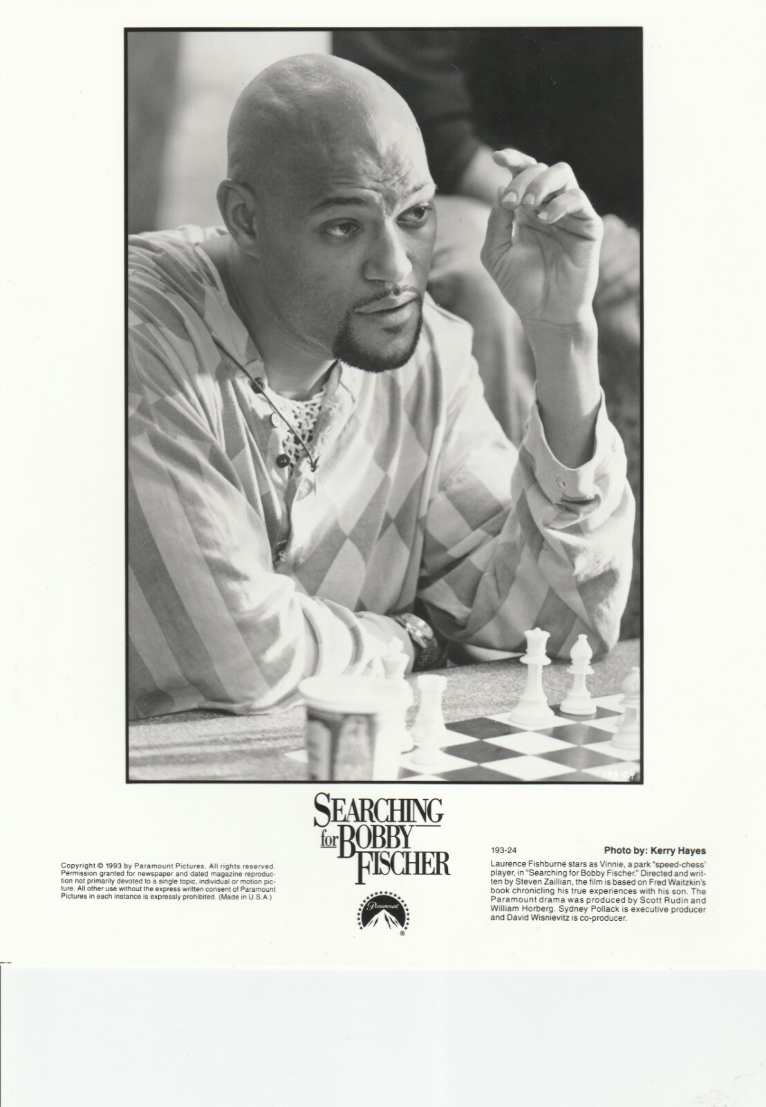 1993 Seaching for Bobby Fischer Laurence Fishburne 8x10 Photo