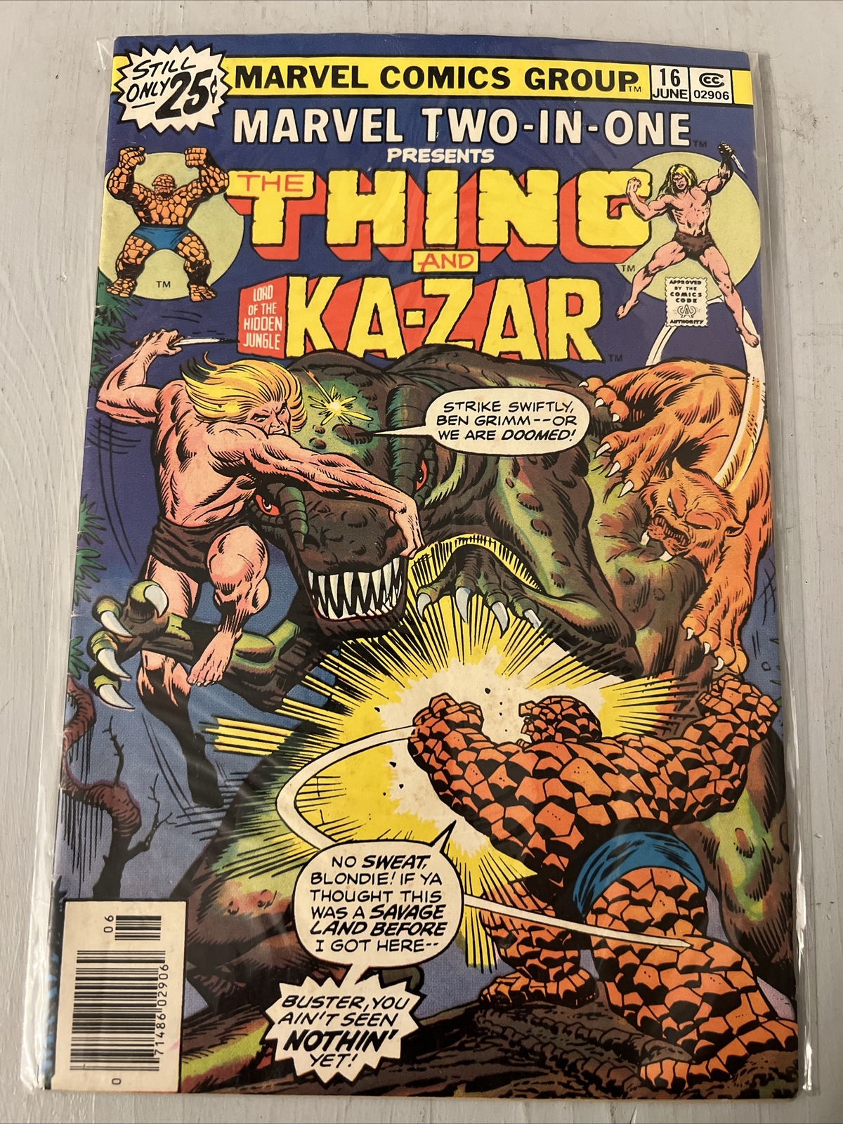 THE THING AND KA-ZAR COMIC BOOK ISSUE# 16 VNTG (1983) (PRE-OWNED)