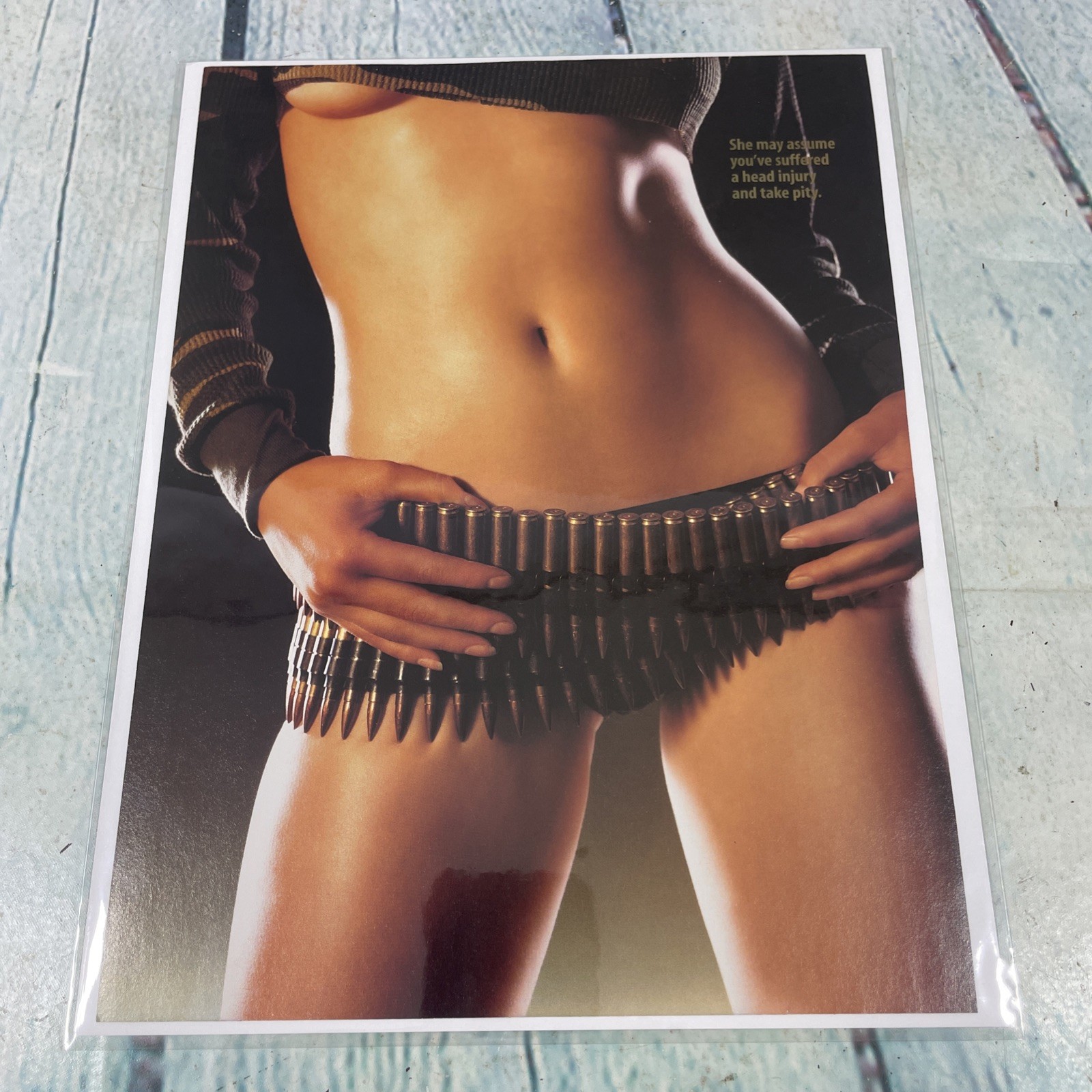 2000 Sexy Lady Legs Hot Body Bullets Vtg Print Ad/Poster Pinup Art Magazine Page