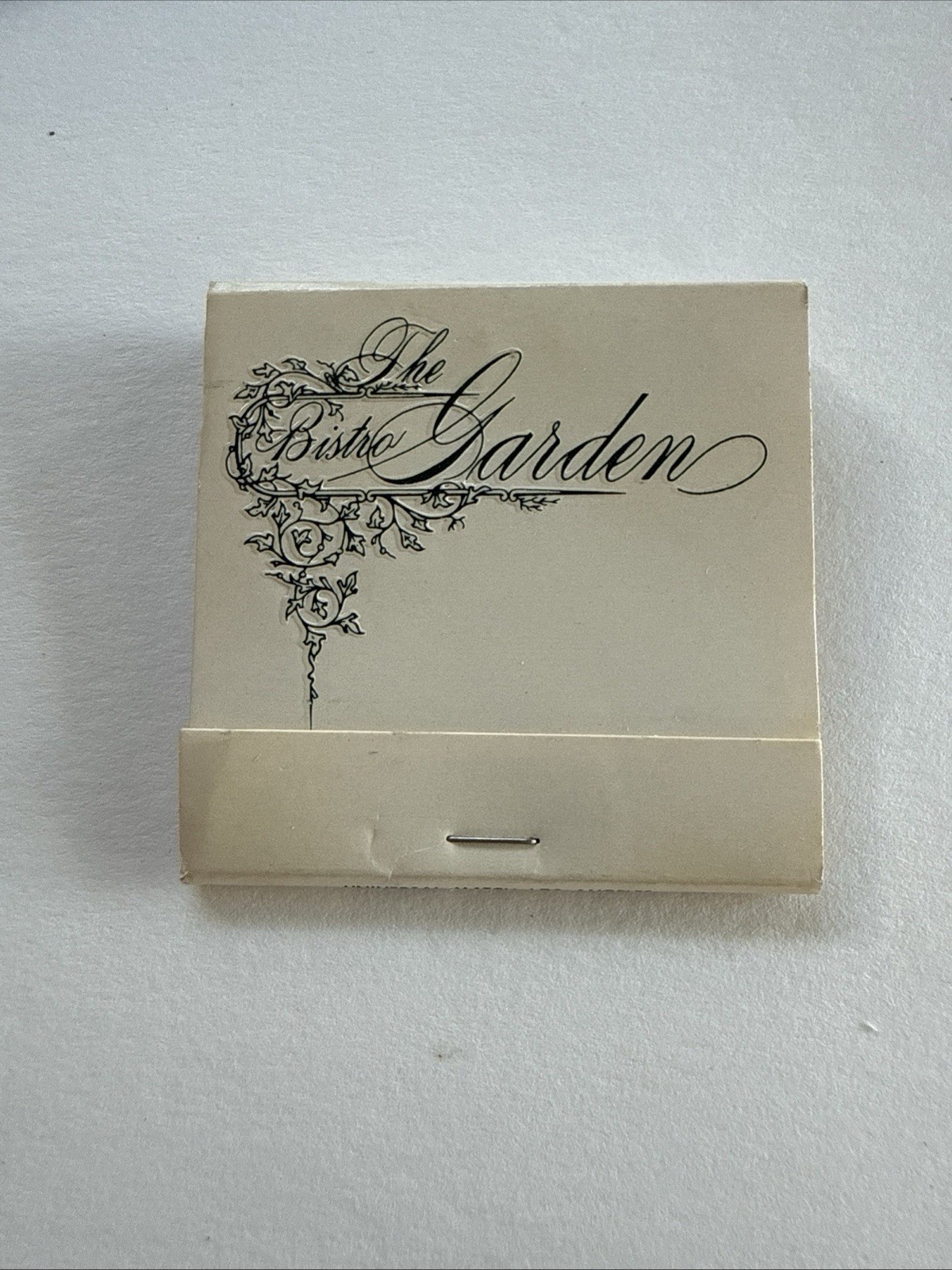 Vintage California Matchbook “The Bistro Garden” Beverly Hills SoCal Unstruck 