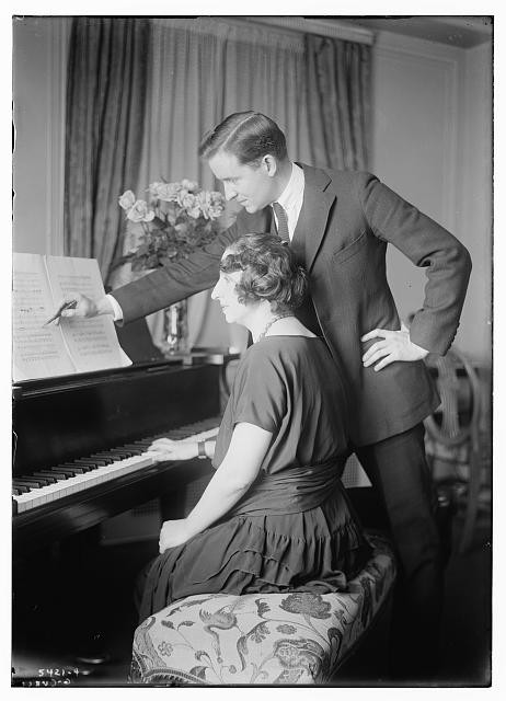 Photo:Galli-Curci at Piano with Man, ca. 1915-1920