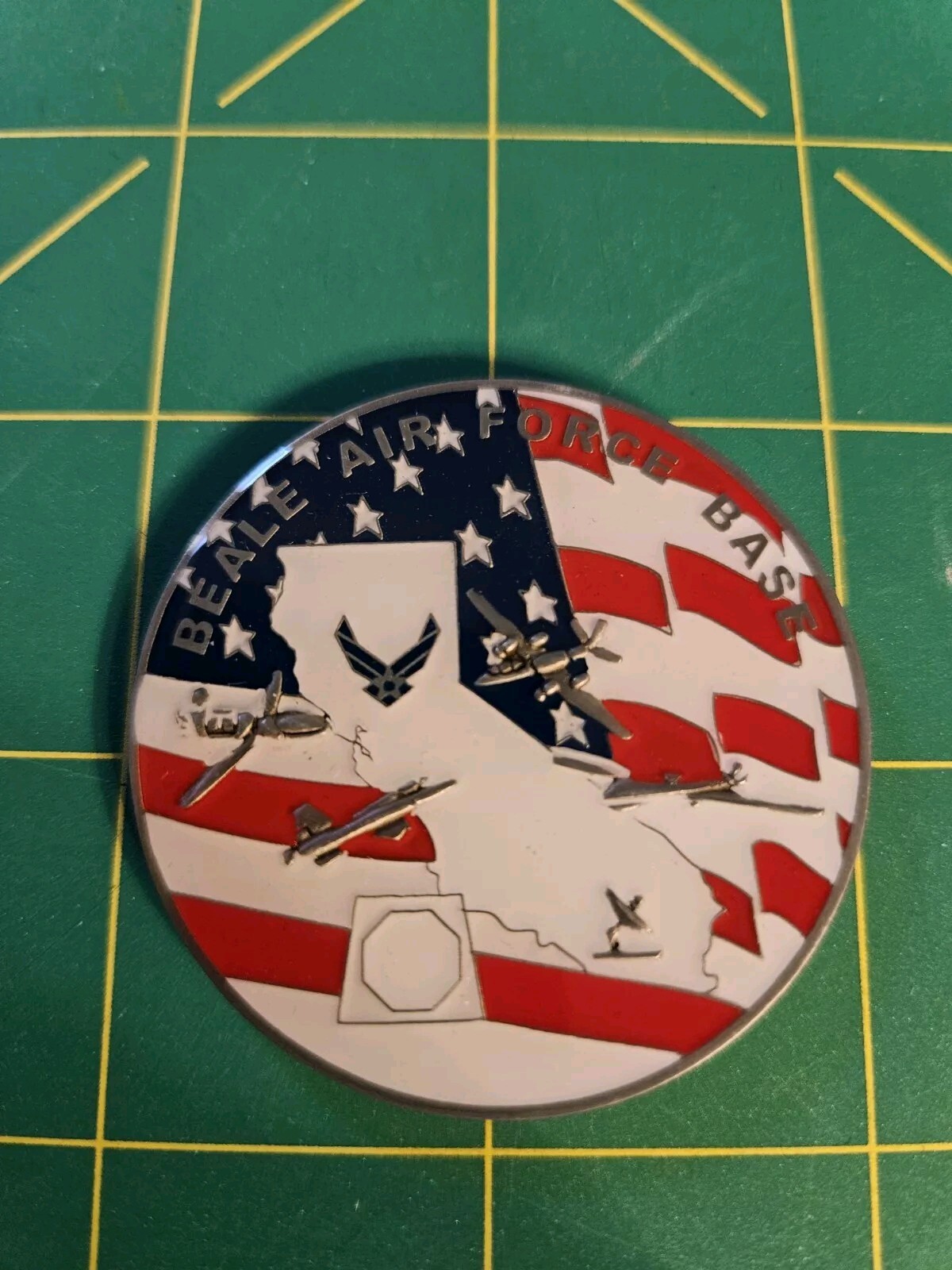 Beale AFB CA ISR Challenge Coin USAF U-2 Dragon Lady RQ-4 Global Hawk RQ-180 UAV
