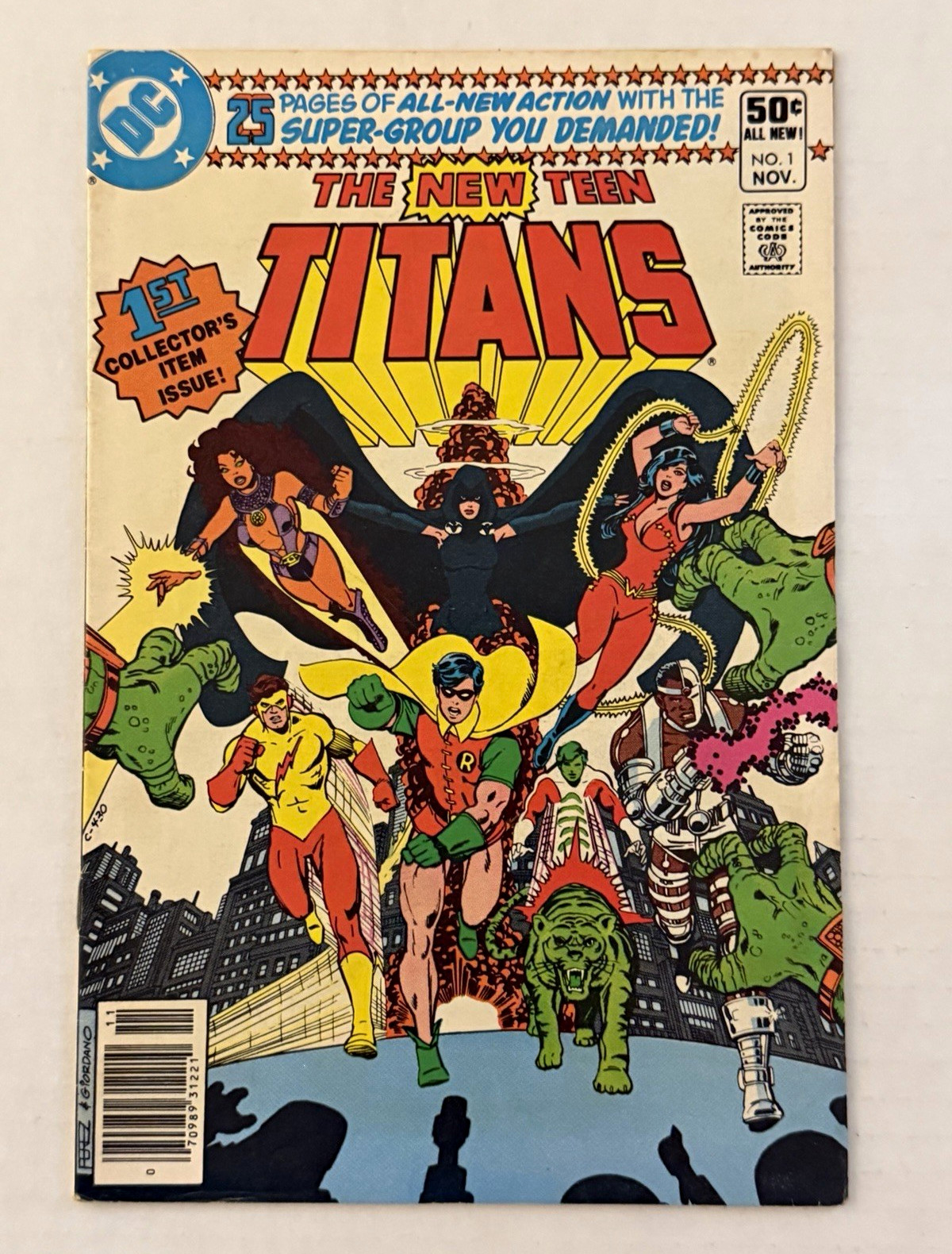 New Teen Titans #1 (1980) DC George Perez Marv Wolfman Newsstand FN