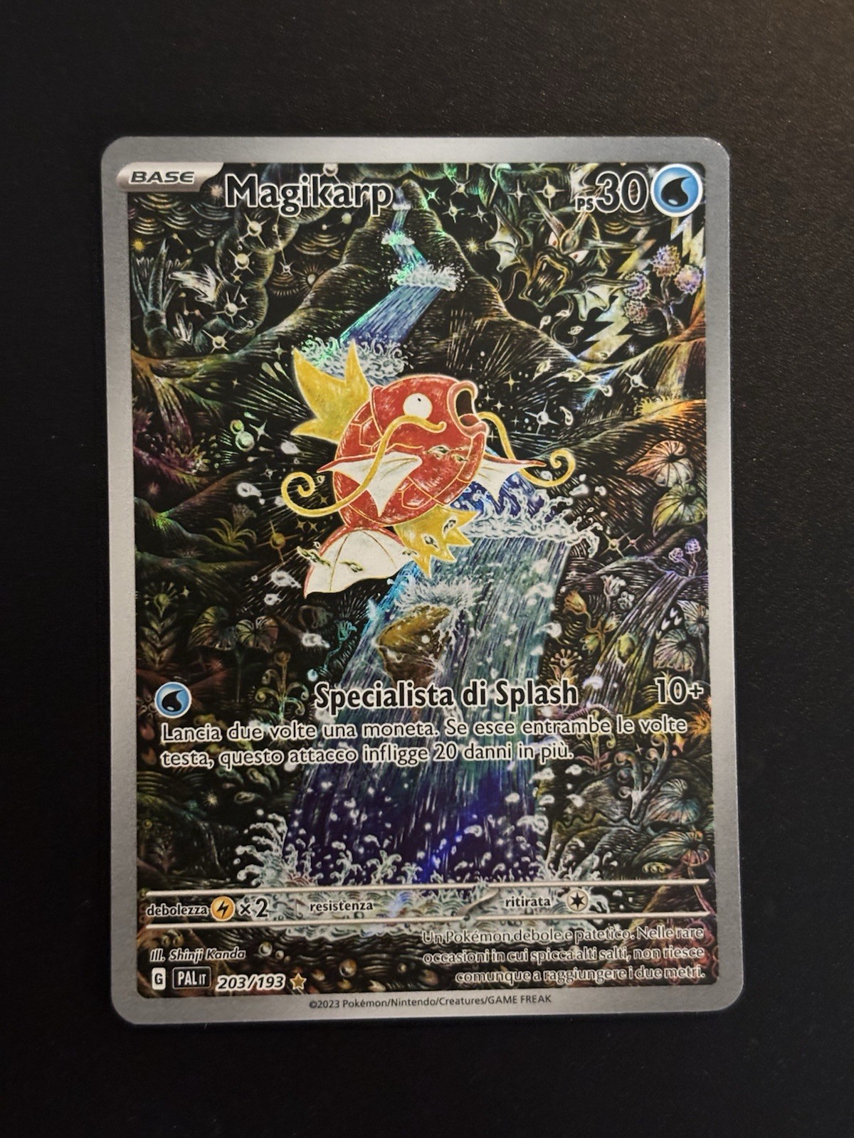Pokemon Magikarp 203/198 PAL ITA Full Art Illustration Kanda Paldea Evolutions
