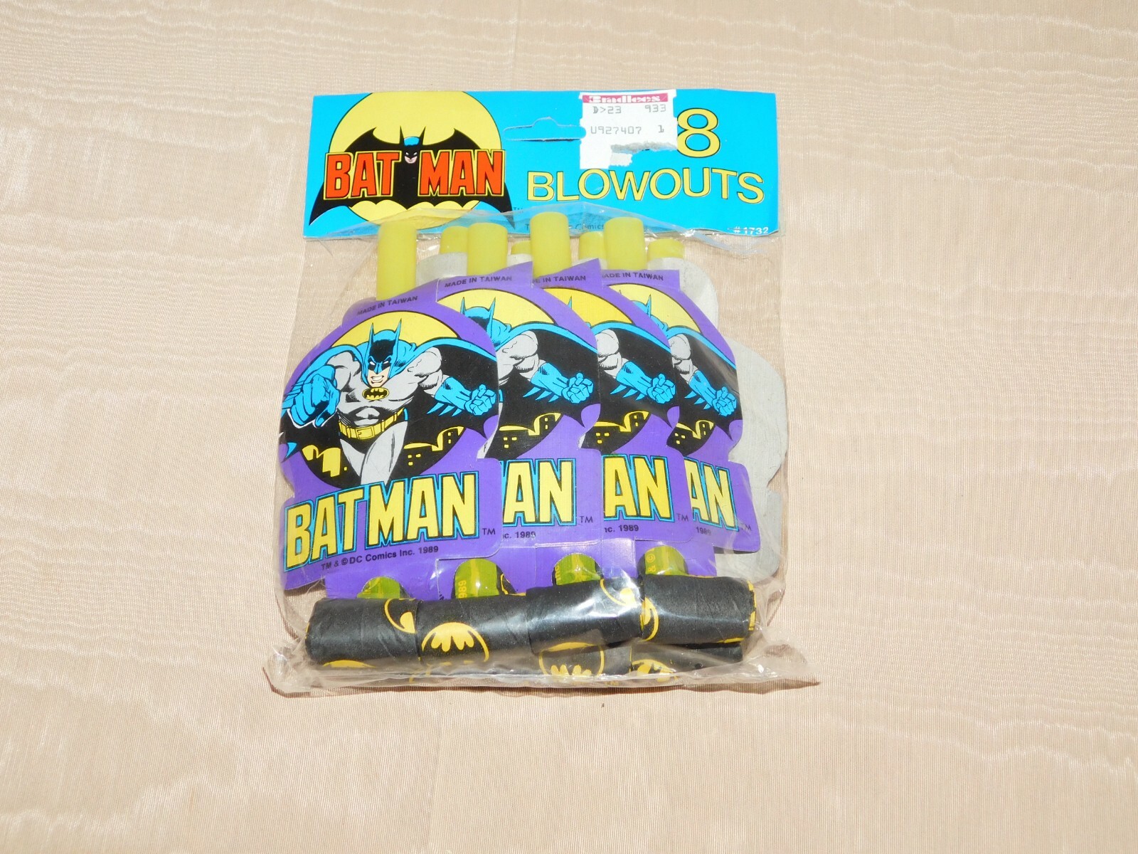 VINTAGE 1982 DC COMICS BATMAN PARTY 8 BLOWOUTS NEW OLD STOCK