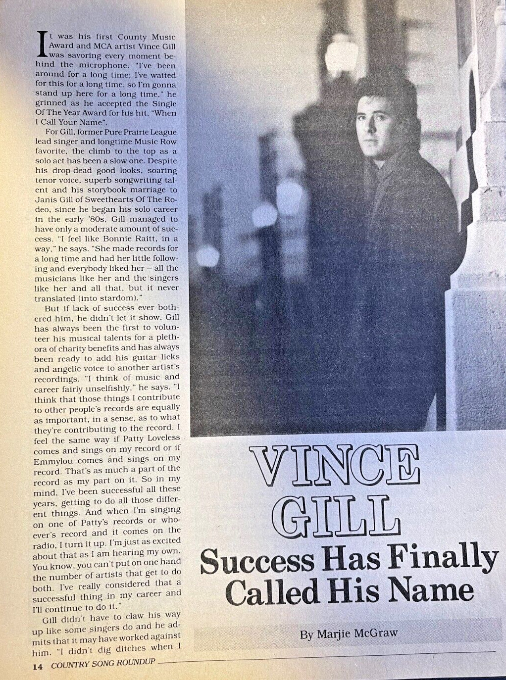 1991 Country Western Performer Vince Gill