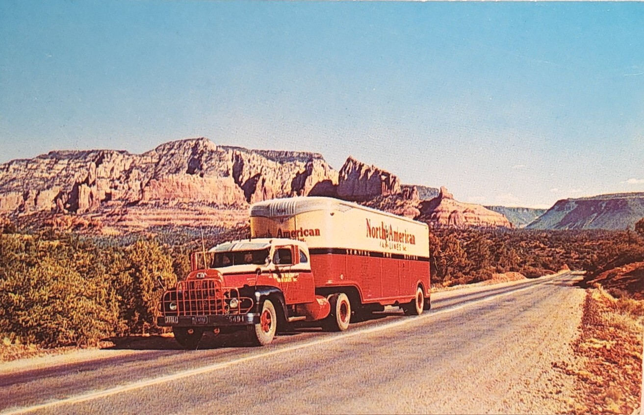 Vintage 1960's North American Van Lines Advertising Postcard. Unused #-1673